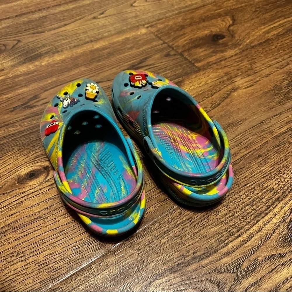 Crocs Multi Color With Charms SizeJ3